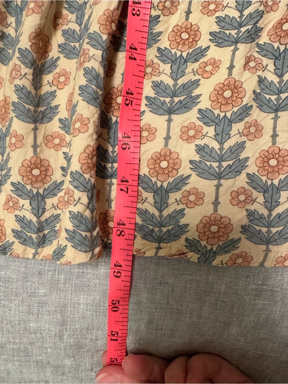 NATURAL LIFE Floral Patchwork Tiered Maxi Dress - Gray & Cream - Picture 6 of 8